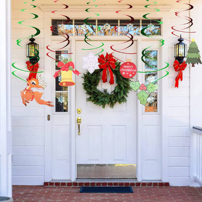 15pcs Christmas Hanging Swirls - Partyshakes Wreaths & Garlands