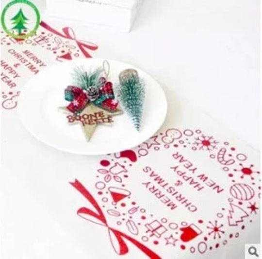 Merry Christmas and Happy New Year Table Runner