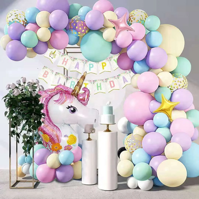 Pastel Rainbow Unicorn Balloon Garland Arch kit