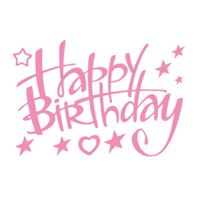 Premium 22" Crystal Clear Latex Balloon with Happy Birthday Vinyl Sticker - Partyshakes Pink balloons