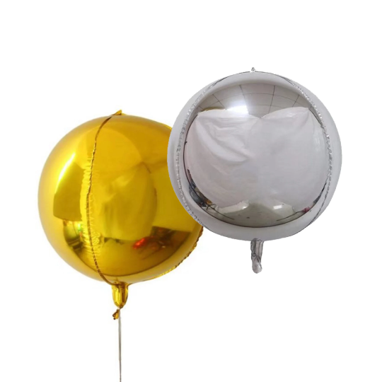 Giant 22" Silver, Gold or Rose Gold Orb Foil Balloon - Partyshakes Balloons
