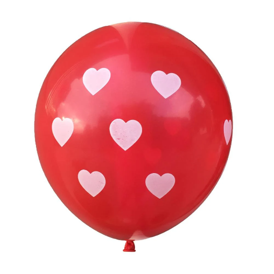 Valentine's Day Red and White Latex and Foil Balloons - Partyshakes balloons