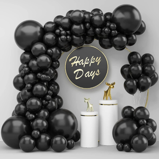 DIY 18inch Black Balloon Garland Arch Kit - Partyshakes Balloons