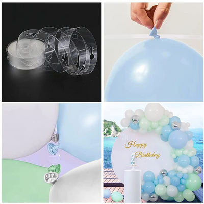 Macaron Blue, Mint Green, White Party Balloon Garland