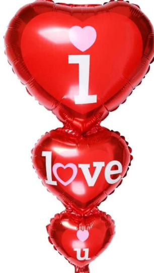 Giant I Love You" Heart Foil Balloon, Valentine's Teddy Bear Foil Balloons - Partyshakes Heart Balloon Balloons