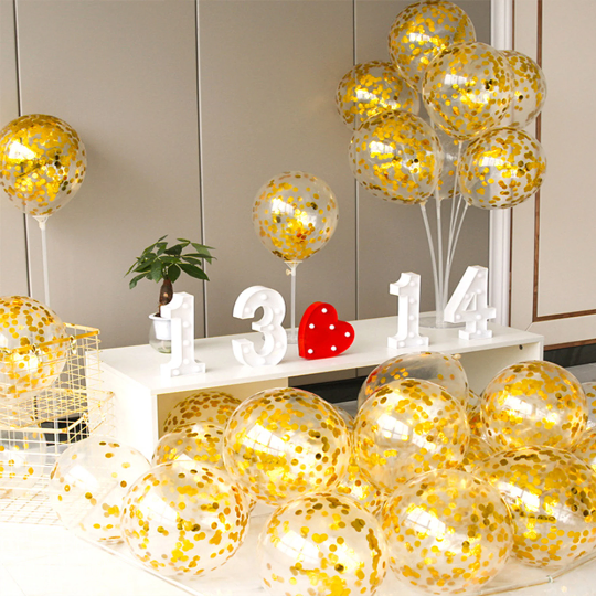 Red, White and Gold Balloon Set